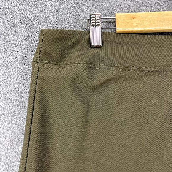 Boston Proper Pants Womens Medium Crop Cargo Wide Leg Olive Green stretch boho - Picture 12 of 15